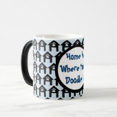 Thuis is waar je Doodle is Magische Mok (Voorkant links)