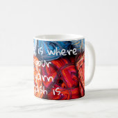 Thuis is waar je garen gestash is koffiemok (Voorkant rechts)