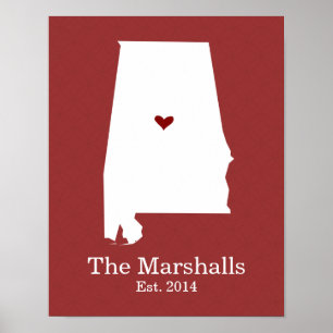 Thuis is waar je hart is - Alabama Poster