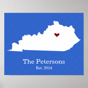 Thuis is waar je hart is - Kentucky Poster