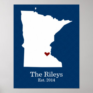 Thuis is waar je hart is - Minnesota Poster