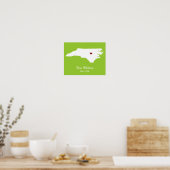 Thuis is waar je hart is - North Carolina Poster (Keuken)