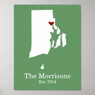 Thuis is waar je hart is - Rhode Island Poster
