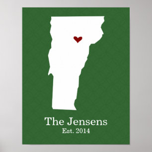 Thuis is waar je hart is - Vermont Poster