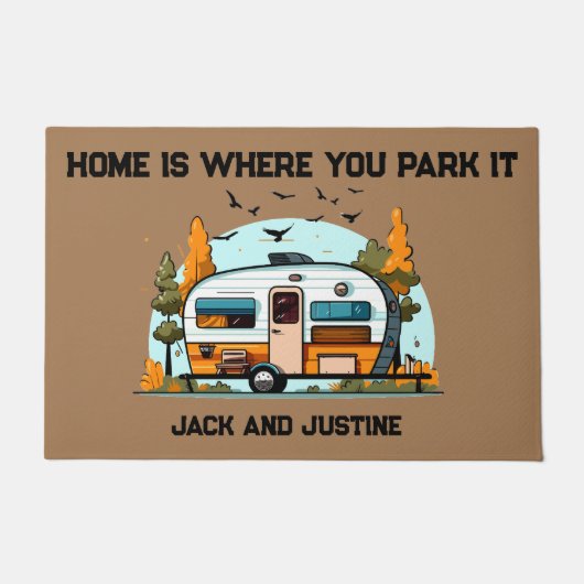 Thuis is waar je het deurmat parkeert (Voorkant)