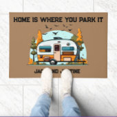 Thuis is waar je het deurmat parkeert