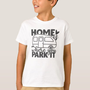 Thuis is waar je het grappige Camping Quote parkee T-shirt