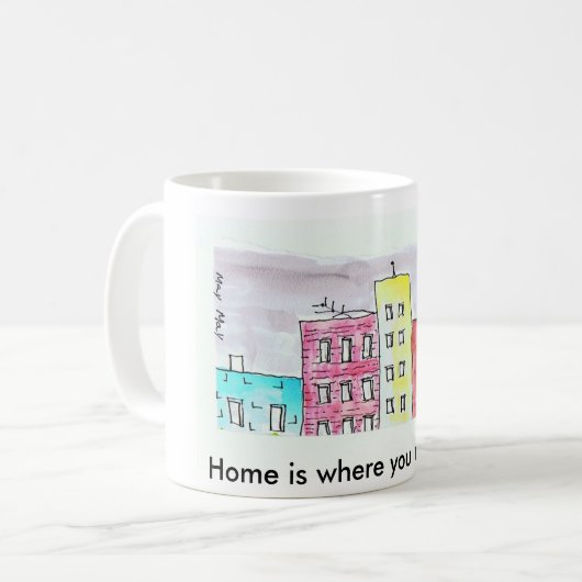 Thuis is waar je het maakt! koffiemok (Voorkant links)