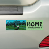 THUIS IS WAAR JE HET MISSCHIEN MAAKT. BUMPERSTICKER (Op auto)