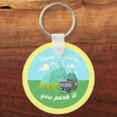 Thuis is waar je het parkeer - Vanlife afbeelding  Sleutelhanger (Voorkant)