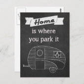 Thuis is waar je het parkeert briefkaart (Voorkant / Achterkant)