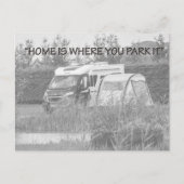 "Thuis is waar je het parkeert" briefkaarten (Voorkant)