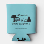 Thuis is waar je het parkeert | Camping Blikjeskoeler (Achterkant)