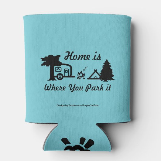 Thuis is waar je het parkeert | Camping Blikjeskoeler (Achterkant)