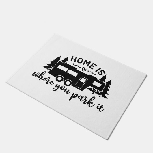 Thuis is waar je het parkeert deurmat (Schuin)