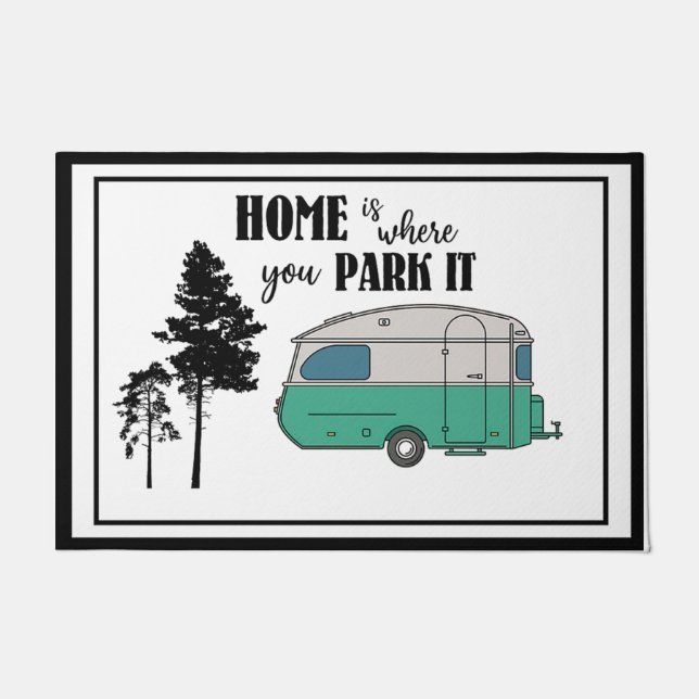 Thuis is waar je het parkeert deurmat (Voorkant)