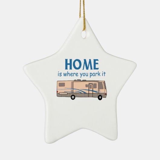 Thuis is waar je het parkeert keramisch ornament (Rechts)