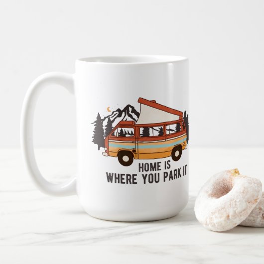 Thuis is waar je het parkeert koffiemok (Met donut)