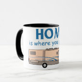 Thuis is waar je het parkeert mok (Voorkant links)