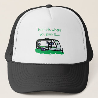 Thuis is waar je het parkeert. trucker pet
