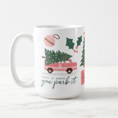 Thuis is waar je het roze van kerstboom parkeert koffiemok (Links)