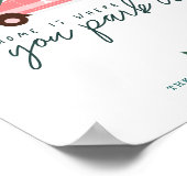 Thuis is waar je het roze van kerstboom parkeert poster (Hoek)