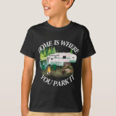 Thuis is waar je het T-shirt Camper RV 5t parkeert (Voorkant)