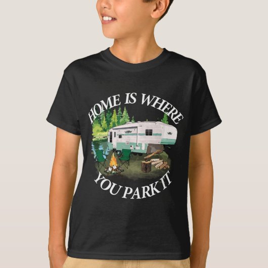 Thuis is waar je het T-shirt Camper RV 5t parkeert (Voorkant)