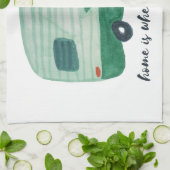 Thuis is waar je het  trailer watercol parkeert theedoek (Gevouwen)