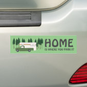 THUIS IS WAAR JE IT-vrachtwagenkampeerauto's PARK Bumpersticker (Op auto)