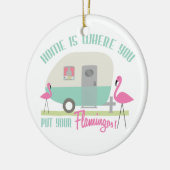 Thuis is Waar Je Je Flamingo's Neerzet Ornament (Links)