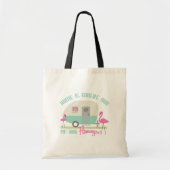Thuis is waar je je flamingos-tas neerzet tote bag (Voorkant)
