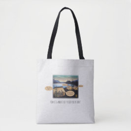 Thuis is waar je je tentempert-Tas presenteert Tote Bag