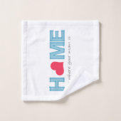 Thuis is waar je moeder is bad handdoek (Wasdoekje)