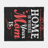 Thuis is waar je moeder is fleece deken (Voorkant (Horizontaal))