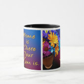 Thuis is waar je moeder is, kleurrijk mok (Midden)