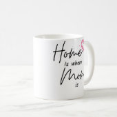 Thuis is waar je moeder is koffiemok (Voorkant rechts)