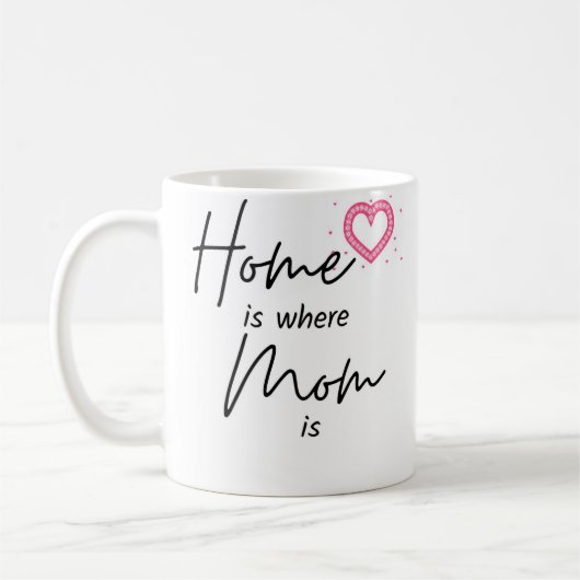 Thuis is waar je moeder is koffiemok (Links)