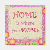 Thuis is waar je moeder is magneet (Voorkant)