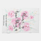 Thuis is waar je moeder is moederdag cadeau rozen theedoek (Horizontaal)