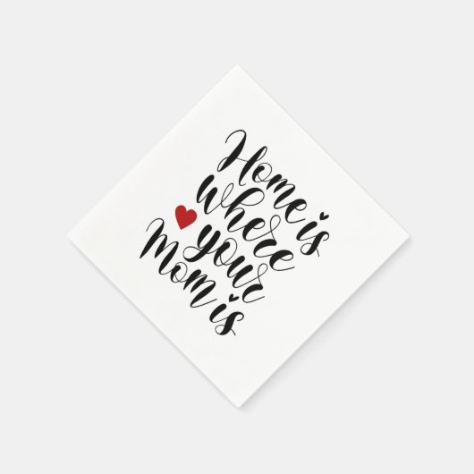 Thuis is waar je moeder is | Papieren Servetten (Hoek)