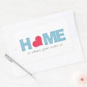 Thuis is waar je moeder is rechthoekige sticker (Envelop)