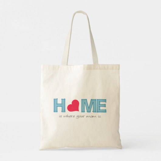 Thuis is waar je moeder is tote bag (Achterkant)