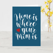 Thuis is waar je moeder is | Wenskaart Kaart (Gele Bloem)