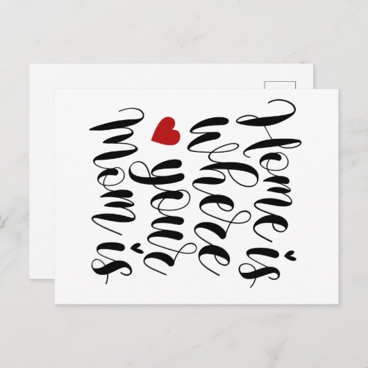 Thuis is waar je moeder Moederdag is | BRIEFKAART (Voorkant / Achterkant)