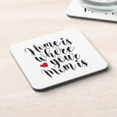 Thuis is waar je moeder Moederdag is | ONDERZETTER (Linkerzijde)