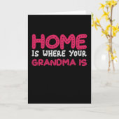 Thuis is waar je oma is kaart (Gele Bloem)