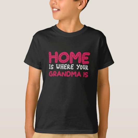 Thuis is waar je oma is t-shirt (Voorkant)