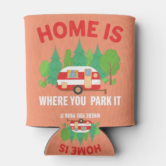 Thuis is waar je park kamperen blikjeskoeler (Achterkant)