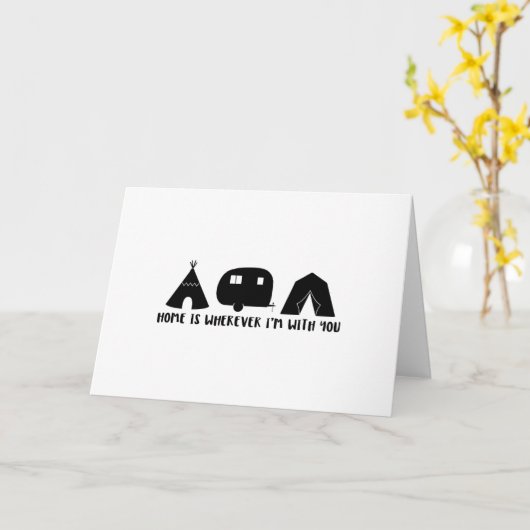 Thuis is waar kaart (Gele Bloem)